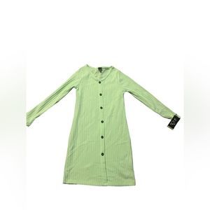 Girls green button up nwt art class dress size 10/12